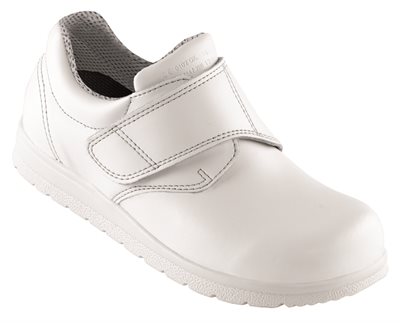 Classic sko med bred velcro, antistatisk, fås i sort eller hvid Sort 36