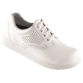 Classic sko med snre, antistatisk, ankelpolstring og perforering, fs i sort eller hvid