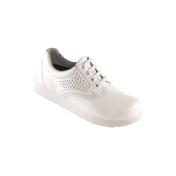 Classic sko med snre, antistatisk, ankelpolstring og perforering, fs i sort eller hvid