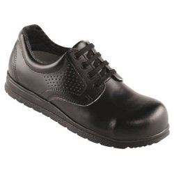 Classic sko med snre, antistatisk, ankelpolstring og perforering, fs i sort eller hvid