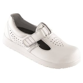 Classic sko med velcro, antistatisk, perforering og formst�bt vaskbar indl�gss�l, sort eller hvid