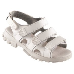 WALKI� TREK sandal med 3 velcro remme og anatomisk 9 mm skindbetrukket inders�l, antistatisk, sort eller hvid                                      