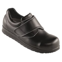 Classic Sikkerhedssko med bred velcro og formstbt vaskbar indlgssl,  antistatisk, sort eller hvid